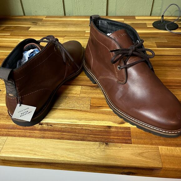 Cole Haan NWOB Midland Lug Sole Water Resistant Chukka Boots Men Size 7.5 New - Picture 7 of 13